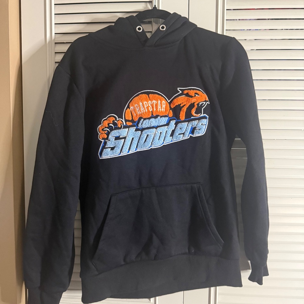 Trapstar London Shooters Hoodie Black Chenille Graphic Sweatshirt Small